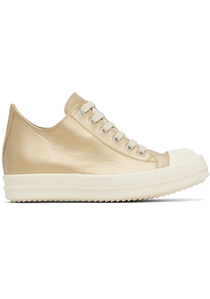 Rick Owens Gold Hollywood Low Sneaks Sneakers