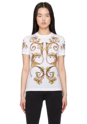 Versace Jeans Couture White Outline Barocco T-shirt