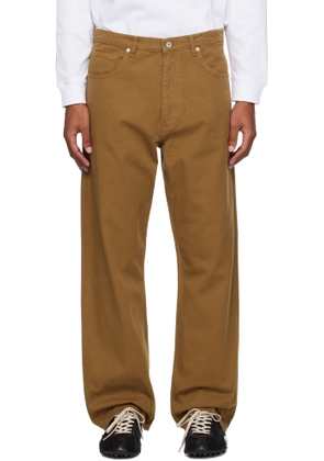NORSE PROJECTS Tan Mogens Relaxed 5 Pocket Heavy Twill Trousers