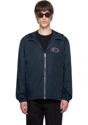 Givenchy Navy 'GIVENCHY' Medallion Windbreaker