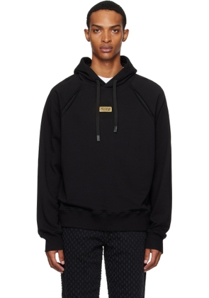 Versace Jeans Couture Black Outline Barocco Relaxed-Fit Hoodie