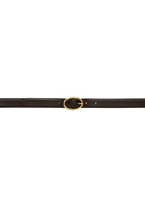 Anderson's Brown Skinny Oval Buckle Belt