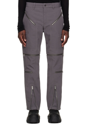 Rick Owens Gray Hollywood Headon Convertible Trousers