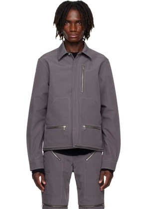 Rick Owens Gray Hollywood Headon Overshirt