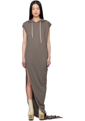 Rick Owens DRKSHDW Brown Hollywood Edfu T Maxi Dress
