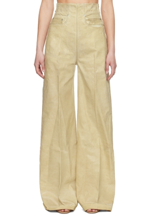Rick Owens DRKSHDW Beige Hollywood Dirt Cooper Jeans