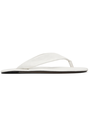 BY FAR White Dasha Flip-Flops