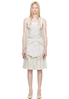 Maison Margiela Beige 'Anonymity of the lining' Midi Dress