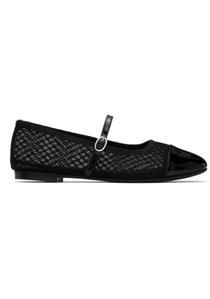 Repetto Black Mesh Georgiana Mary-Jane Ballerina Flats