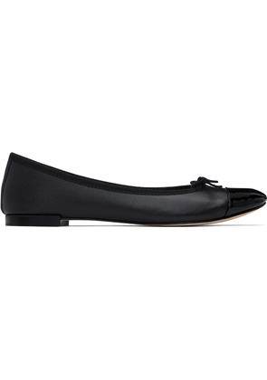 Repetto Black Flora Bi-Material Ballerina Flats