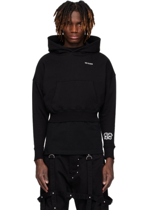 We11done Black Teddy Twins Sleeve Hoodie