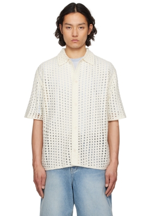 Solid Homme Off-White Pointelle Shirt