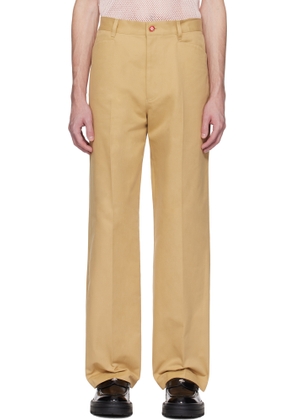 Casablanca Tan Cotton Chino Trousers