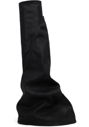 Rick Owens DRKSHDW Black Hollywood Fetish Tall Boots