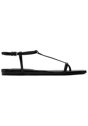 Jil Sander Black Square Toe Sandals