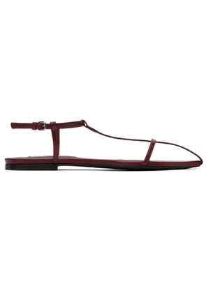 Jil Sander Burgundy Pointed Toe Sandals