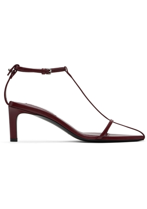 Jil Sander Burgundy High Heeled Sandals
