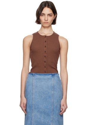JW Anderson Brown Buttoned Tank Top