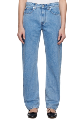 JW Anderson Blue Twisted Slim Leg Denim Jeans