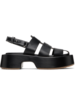 JW Anderson Black Stripe Platform Sandals