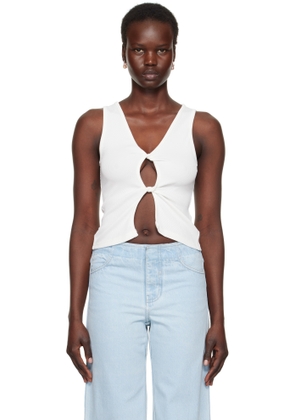 Christopher Esber White Open Twist Tank Top