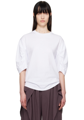 Dries Van Noten White Pleated T-shirt
