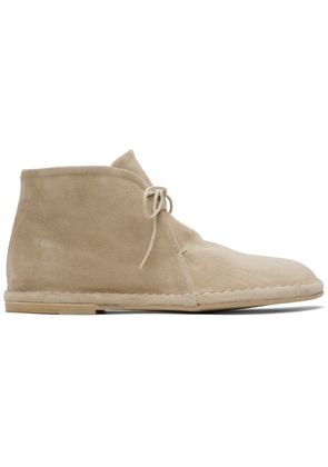 AMOMENTO Beige Suede Desert Boots