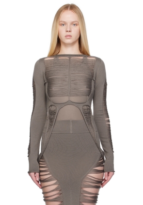 Rick Owens Gray Hollywood Tanja LS Top