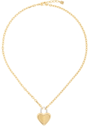 Givenchy Gold Heart Lock Necklace