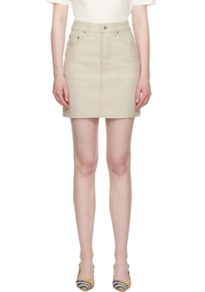 Burberry Beige EKD Denim Miniskirt