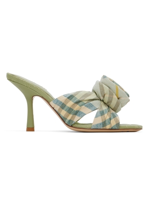 Burberry Green Mews Rose Heeled Sandals