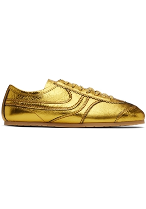 Dries Van Noten Gold Metallic Sneakers