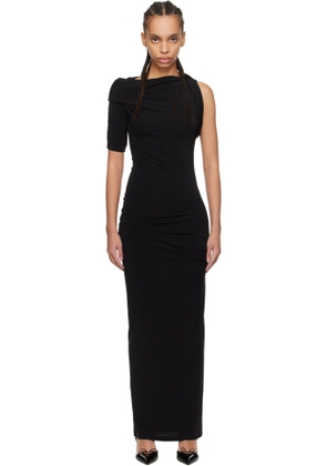 JACQUEMUS Black 'The Drapeado' Midi Dress