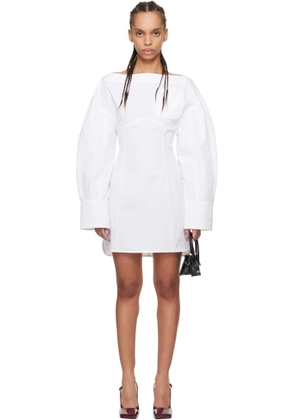 JACQUEMUS White La Casa 'The Casaco shirt dress' Minidress