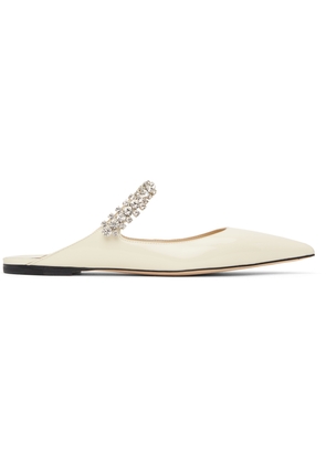 Jimmy Choo SSENSE Exclusive Off-White Bing Flat Slippers