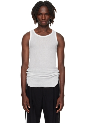 Ann Demeulemeester White Boris Wrinkled Cropped Tank Top