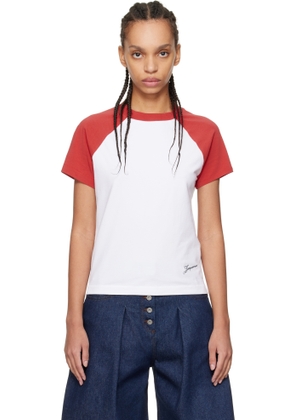 JACQUEMUS Red 'The Baseball mini' T-shirt