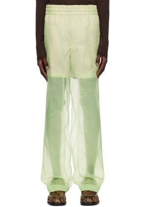 Dries Van Noten Green Layered Trousers
