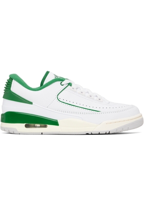 Nike Jordan White & Green Jordan 2/3 Sneakers