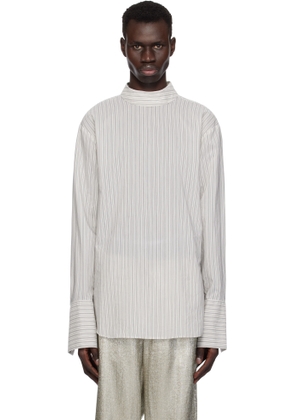 Dries Van Noten Gray Turtleneck Shirt