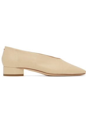 Aeyde Beige Delia Leather Ballerina Flats