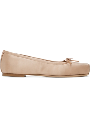 Aeyde Pink Gabriella Satin Ballerina Flats