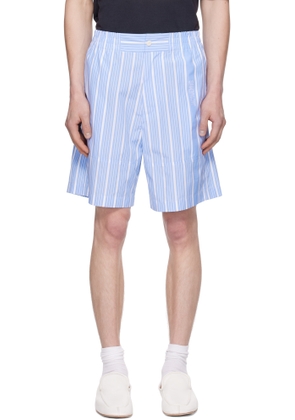 JACQUEMUS White & Blue La Croisière 'The Aloe' Shorts