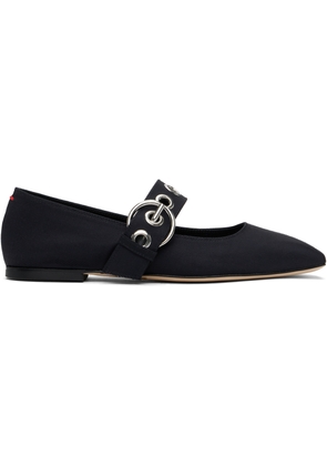 Aeyde Navy Uma Eyelet Ballerina Flats