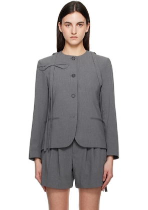 Sandy Liang Gray Kallo Blazer