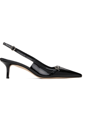 Aeyde Black Saba Leather Slingback Heels