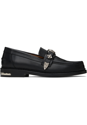 Toga Virilis SSENSE Exclusive Black Saffiano Leather Loafers