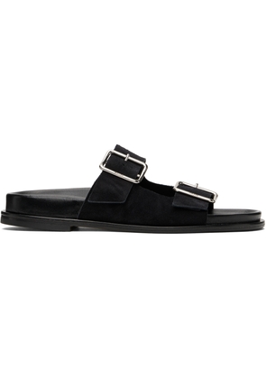 Aeyde Black Meena Leather Sandals