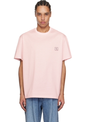 WOOYOUNGMI Pink Cotton Back Logo T-shirt