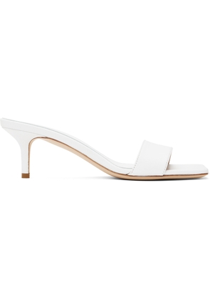Aeyde White Ilvy Leather Mules